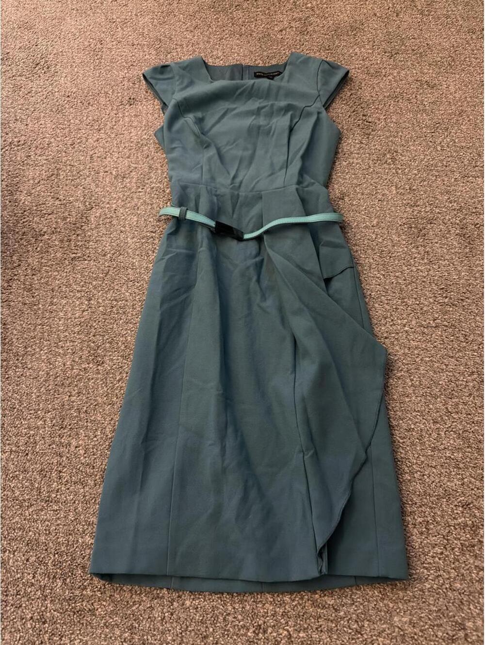 White House Black Market Women's Blue and Green Dress